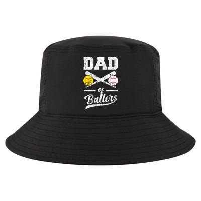 Dad Of Ballers Dad Of Baseball And Softball Player For Dad Cool Comfort Performance Bucket Hat