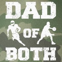 Dad Of Both Funny Football Basketball Dad Legacy Tie Dye Trucker Hat