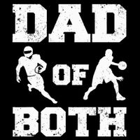 Dad Of Both Funny Football Basketball Dad Sustainable Bucket Hat
