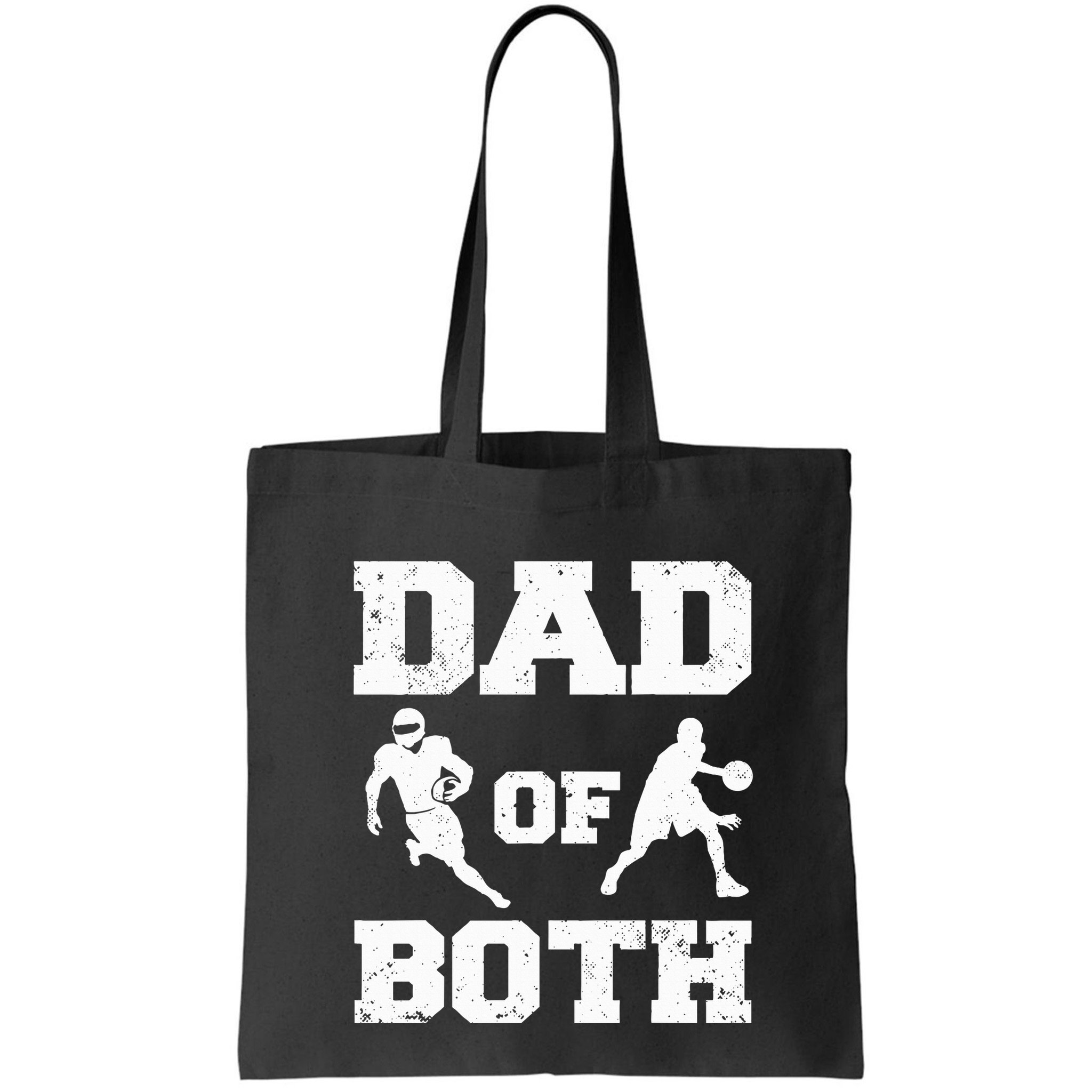 Dad Of Both Funny Football Basketball Dad Bag