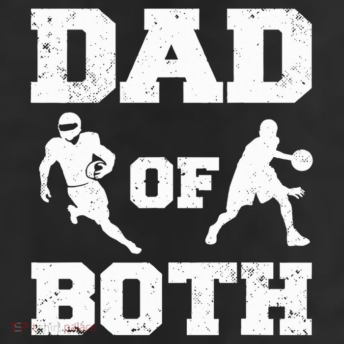 Dad Of Both Funny Football Basketball Dad 25L Jumbo Tote