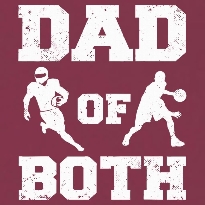 Dad Of Both Funny Football Basketball Dad 16oz Travel Tumbler