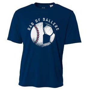 Dad Of Ballers Father Son Soccer Baseball Player Coach Gift Cooling Performance Crew T-Shirt