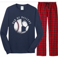 Dad Of Ballers Father Son Soccer Baseball Player Coach Gift Long Sleeve Pajama Set