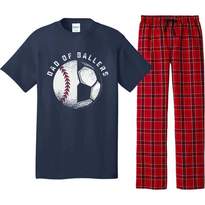 Dad Of Ballers Father Son Soccer Baseball Player Coach Gift Pajama Set