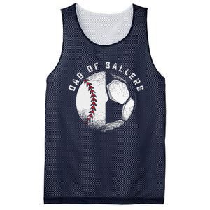 Dad Of Ballers Father Son Soccer Baseball Player Coach Gift Mesh Reversible Basketball Jersey Tank