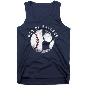 Dad Of Ballers Father Son Soccer Baseball Player Coach Gift Tank Top