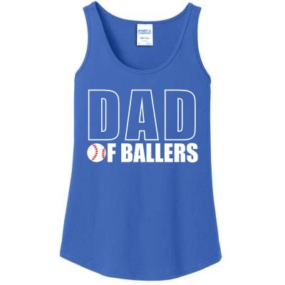 Dad Of Ballers Baseball Player Cute Gift Ladies Essential Tank