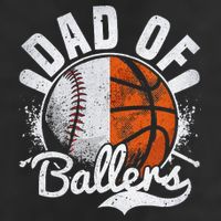 Dad Of Both Baseball Basketball Dad of Ballers Cool Comfort Performance Bucket Hat