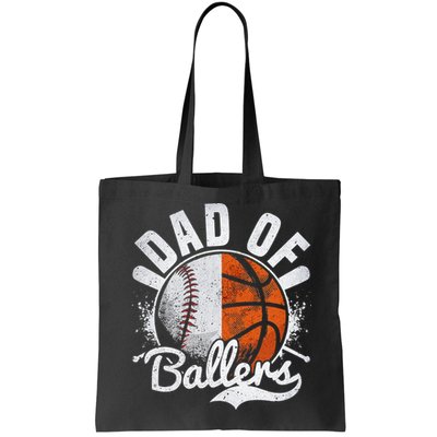 Dad Of Both Baseball Basketball Dad of Ballers Bag