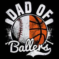 Dad Of Both Baseball Basketball Dad of Ballers Visor
