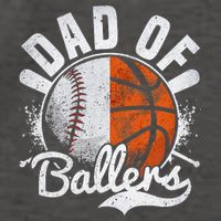 Dad Of Both Baseball Basketball Dad of Ballers Vector Backpack