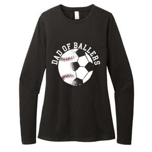 Dad Of Ballers Fathers Day Sport Lover Papa Soccer Baseball Gift Womens CVC Long Sleeve Shirt