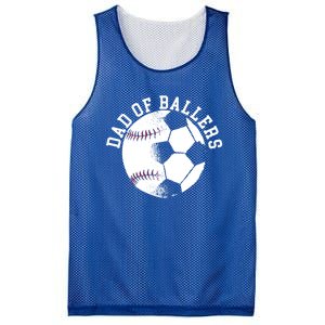 Dad Of Ballers Fathers Day Sport Lover Papa Soccer Baseball Gift Mesh Reversible Basketball Jersey Tank