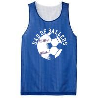 Dad Of Ballers Fathers Day Sport Lover Papa Soccer Baseball Gift Mesh Reversible Basketball Jersey Tank