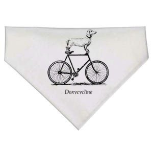 Dachshund On Bicycle Doxycycline Pun Veterinary Vet Tech USA-Made Doggie Bandana