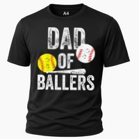 Dad of Ballers Dad of Baseball And Softball Player For Dad Cooling Performance Crew T-Shirt