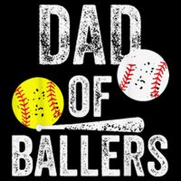 Dad of Ballers Dad of Baseball And Softball Player For Dad Cooling Performance Crew T-Shirt