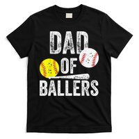 Dad of Ballers Dad of Baseball And Softball Player For Dad T-Shirt