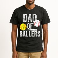 Dad of Ballers Dad of Baseball And Softball Player For Dad Tall T-Shirt