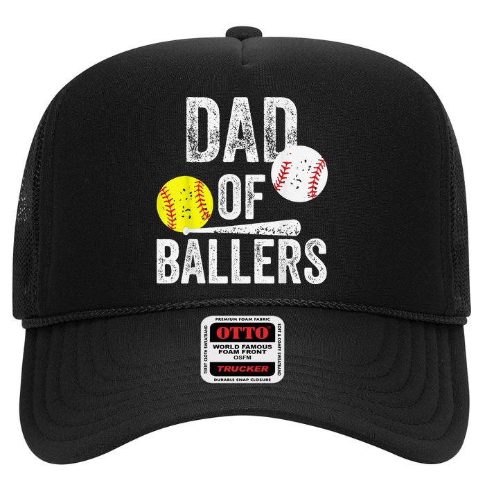 Dad of Ballers Dad of Baseball And Softball Player For Dad Hat