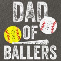 Dad of Ballers Dad of Baseball And Softball Player For Dad Cotton Canvas Backpack