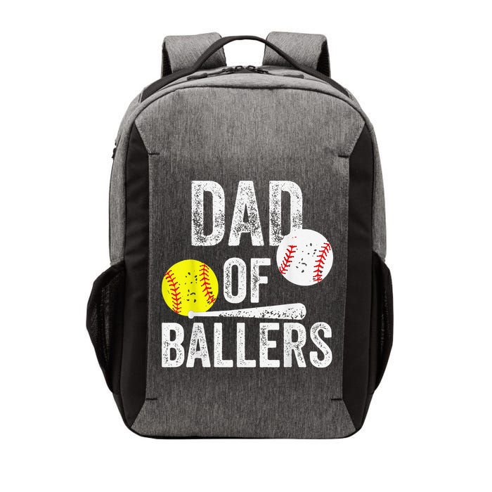 Dad of Ballers Dad of Baseball And Softball Player For Dad Vector Backpack