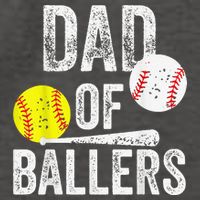 Dad of Ballers Dad of Baseball And Softball Player For Dad Vector Backpack