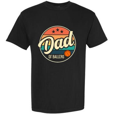 Dad Of Ballers Basketball Retro Basketball Dad Garment-Dyed Heavyweight T-Shirt