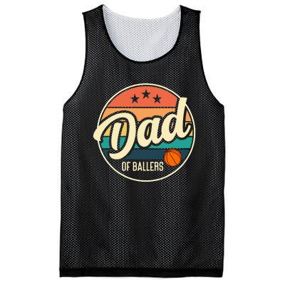 Dad Of Ballers Basketball Retro Basketball Dad Mesh Reversible Basketball Jersey Tank