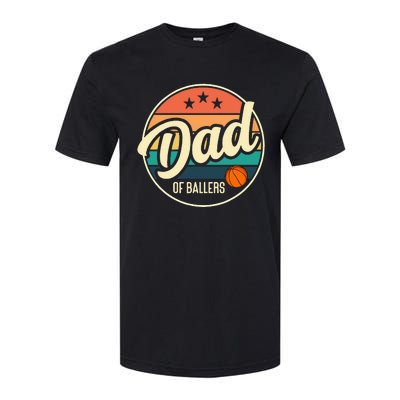 Dad Of Ballers Basketball Retro Basketball Dad Softstyle CVC T-Shirt