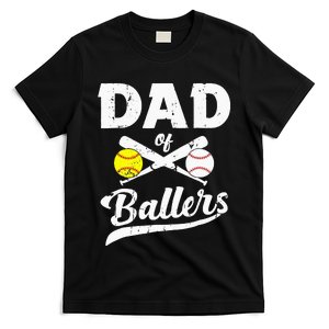 Dad Of Ballers Softball Baseball Player Dad Father's Day T-Shirt