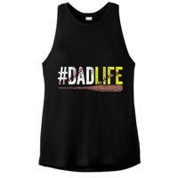 Dad of Ballers Dad of Baseball And Softball Player Ladies PosiCharge Tri-Blend Wicking Tank