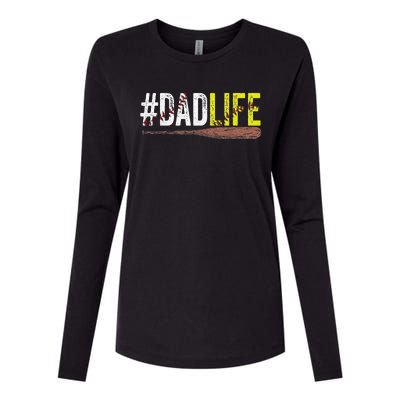 Dad of Ballers Dad of Baseball And Softball Player Womens Cotton Relaxed Long Sleeve T-Shirt