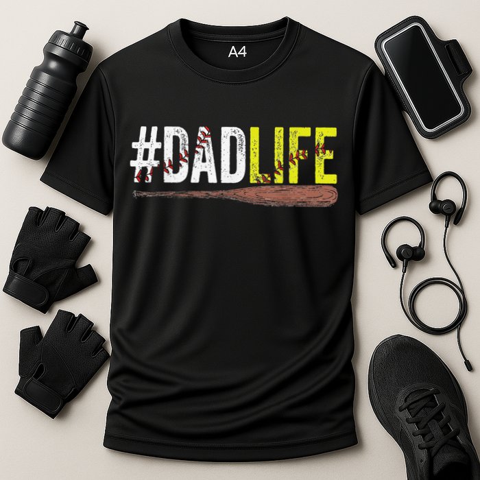 Dad of Ballers Dad of Baseball And Softball Player Performance Shirt