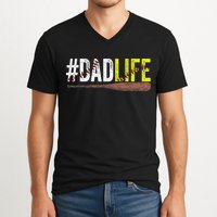 Dad of Ballers Dad of Baseball And Softball Player V-Neck T-Shirt