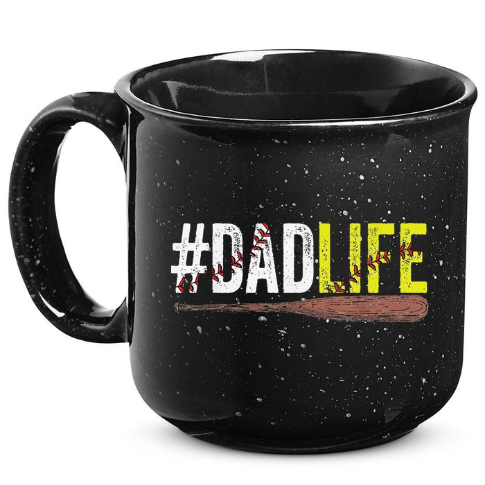 Dad of Ballers Dad of Baseball And Softball Player 15oz Campfire Ceramic Mug