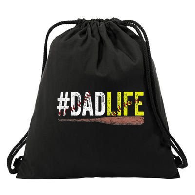 Dad of Ballers Dad of Baseball And Softball Player Drawstring Bag