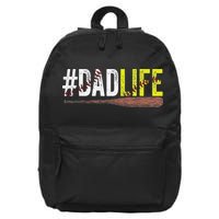 Dad of Ballers Dad of Baseball And Softball Player 16 in Basic Backpack