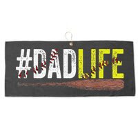 Dad of Ballers Dad of Baseball And Softball Player Large Microfiber Waffle Golf Towel