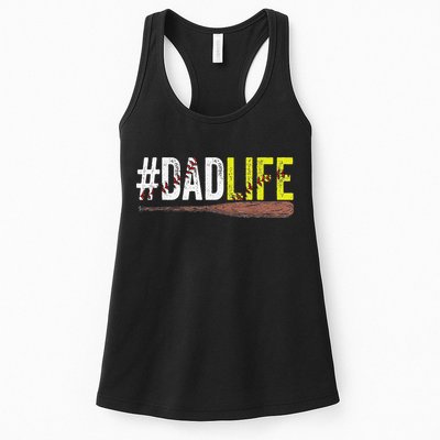 Dad of Ballers Dad of Baseball And Softball Player Womens Tank Top
