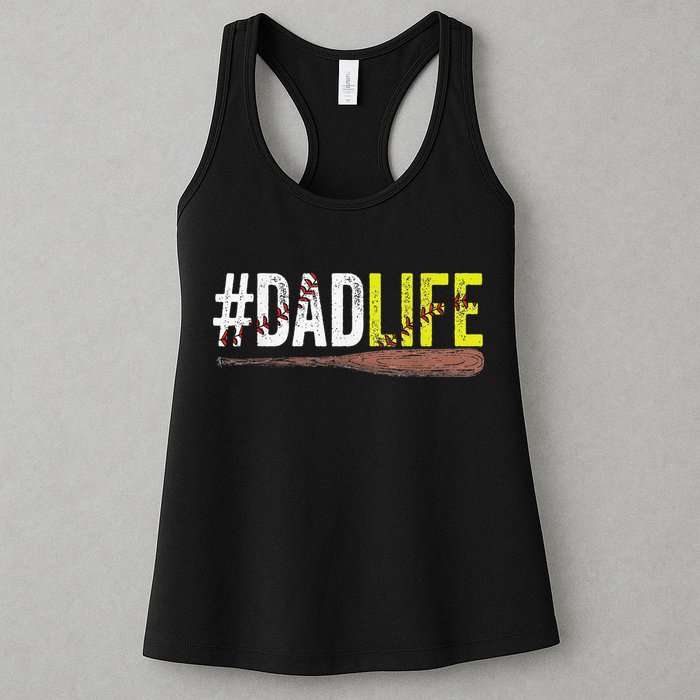 Dad of Ballers Dad of Baseball And Softball Player Womens Tank Top