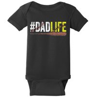 Dad of Ballers Dad of Baseball And Softball Player Baby Bodysuit