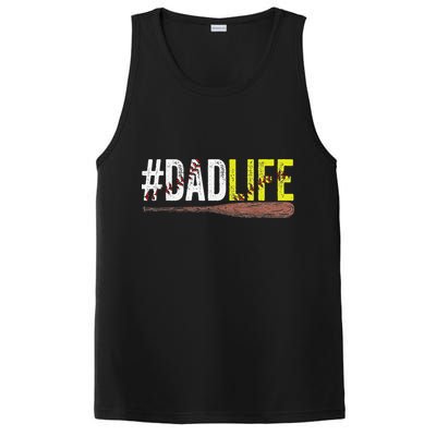 Dad of Ballers Dad of Baseball And Softball Player PosiCharge Competitor Tank