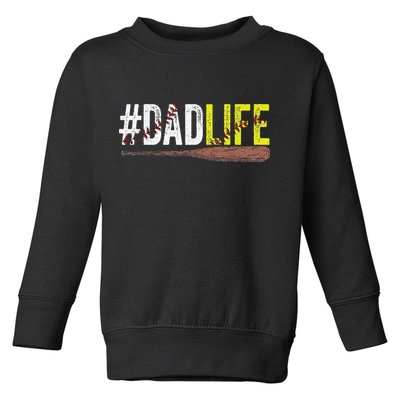 Dad of Ballers Dad of Baseball And Softball Player Toddler Sweatshirt