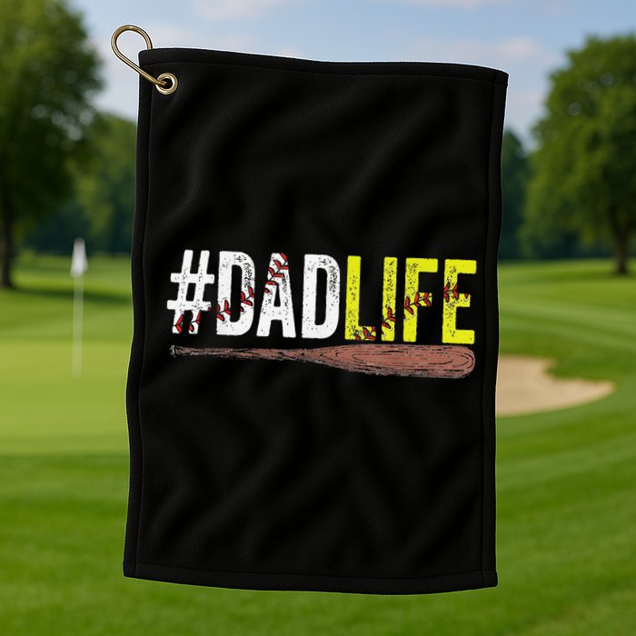 Dad of Ballers Dad of Baseball And Softball Player Golf Towel