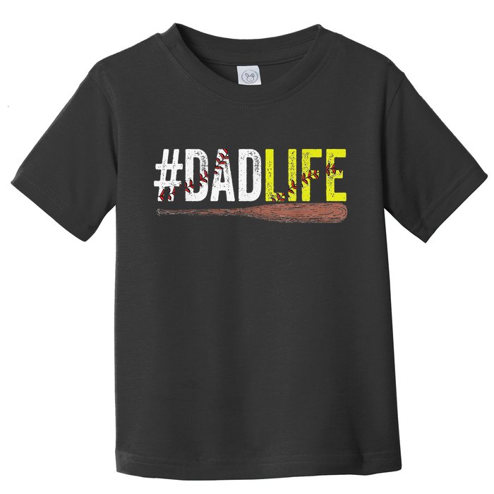 Dad of Ballers Dad of Baseball And Softball Player Toddler T-Shirt