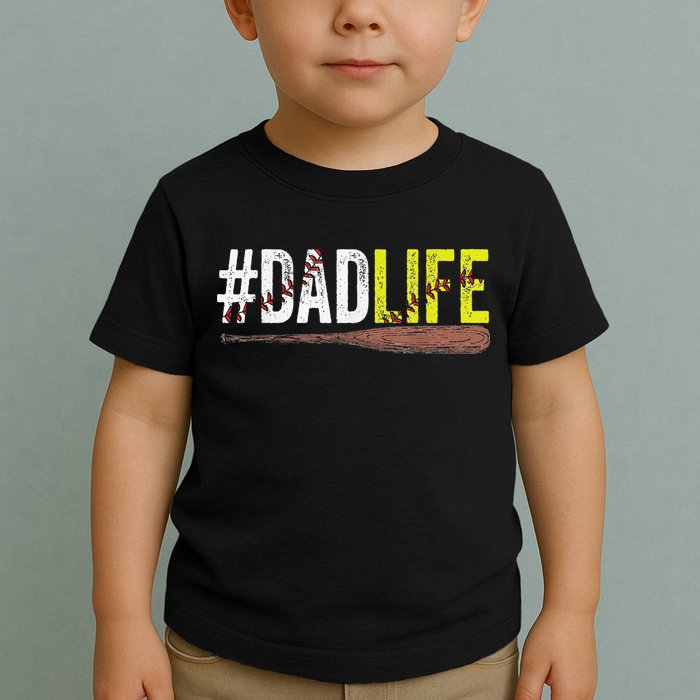 Dad of Ballers Dad of Baseball And Softball Player Toddler T-Shirt