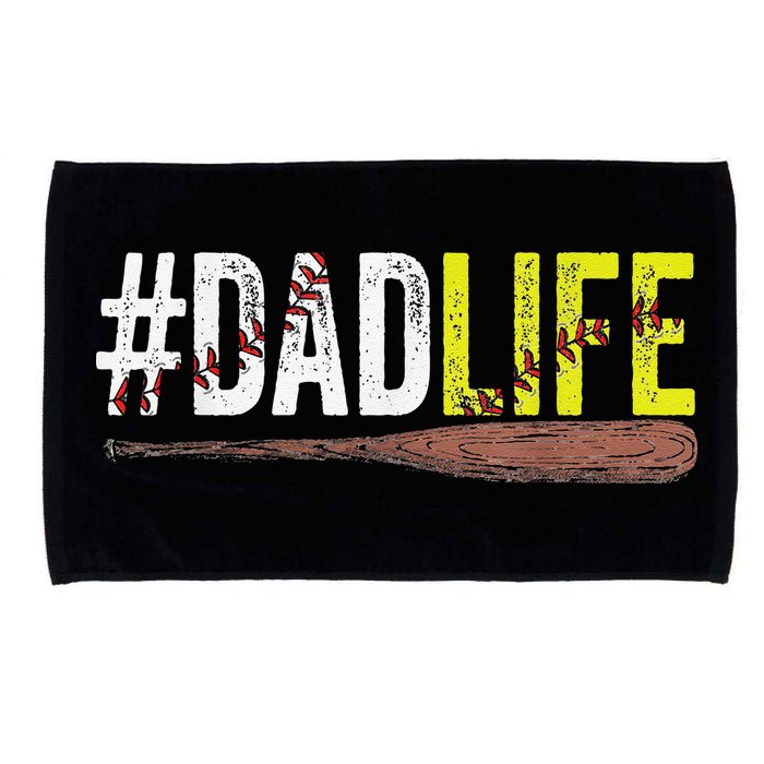 Dad of Ballers Dad of Baseball And Softball Player Microfiber Hand Towel