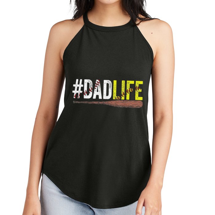 Dad of Ballers Dad of Baseball And Softball Player Women's Perfect Tri Rocker Tank